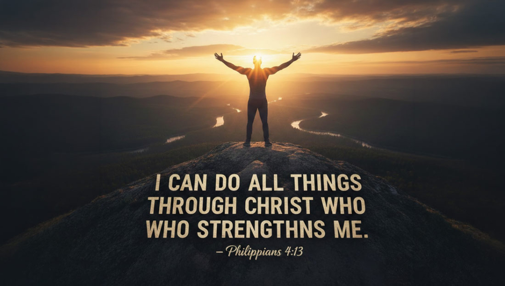 “I can do all things through Christ who strengthens me”. Philippians 4:13